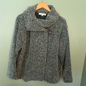 Christopher Calvin Bouclé Wool Blend Coat – Size L, Made in USA